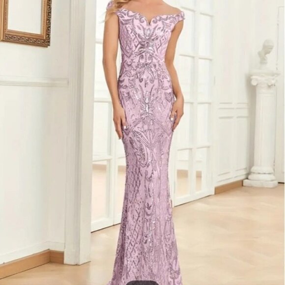 Long Mermaid Dress with luxury contrast Sequined for Special occasions - Picture 3 of 10